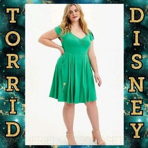 TORRID Disney Tinkerbell Shirred Skater Dress! NWT!